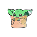 Baby Grogu fridge magnet by Moodsy