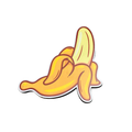 Banana fridge magnet by Moodsy