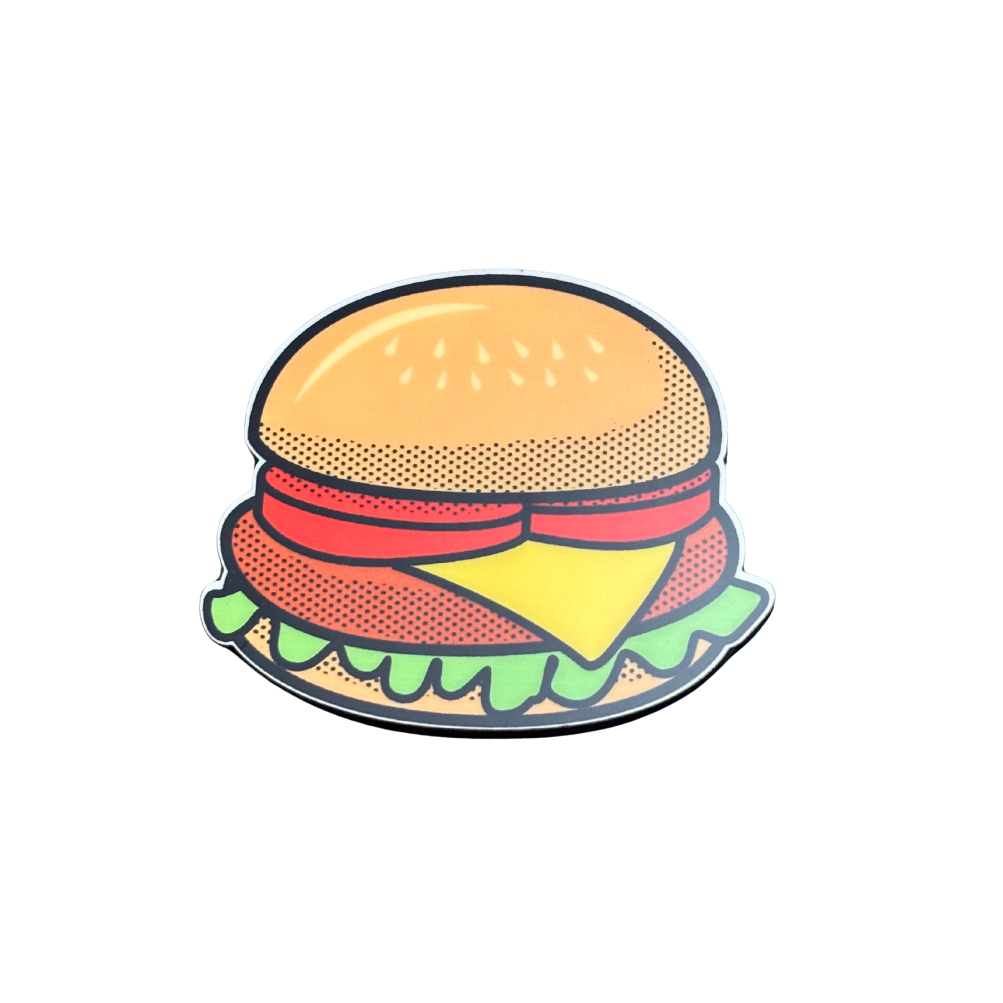 Cheese Burger fridge magnet by Moodsy