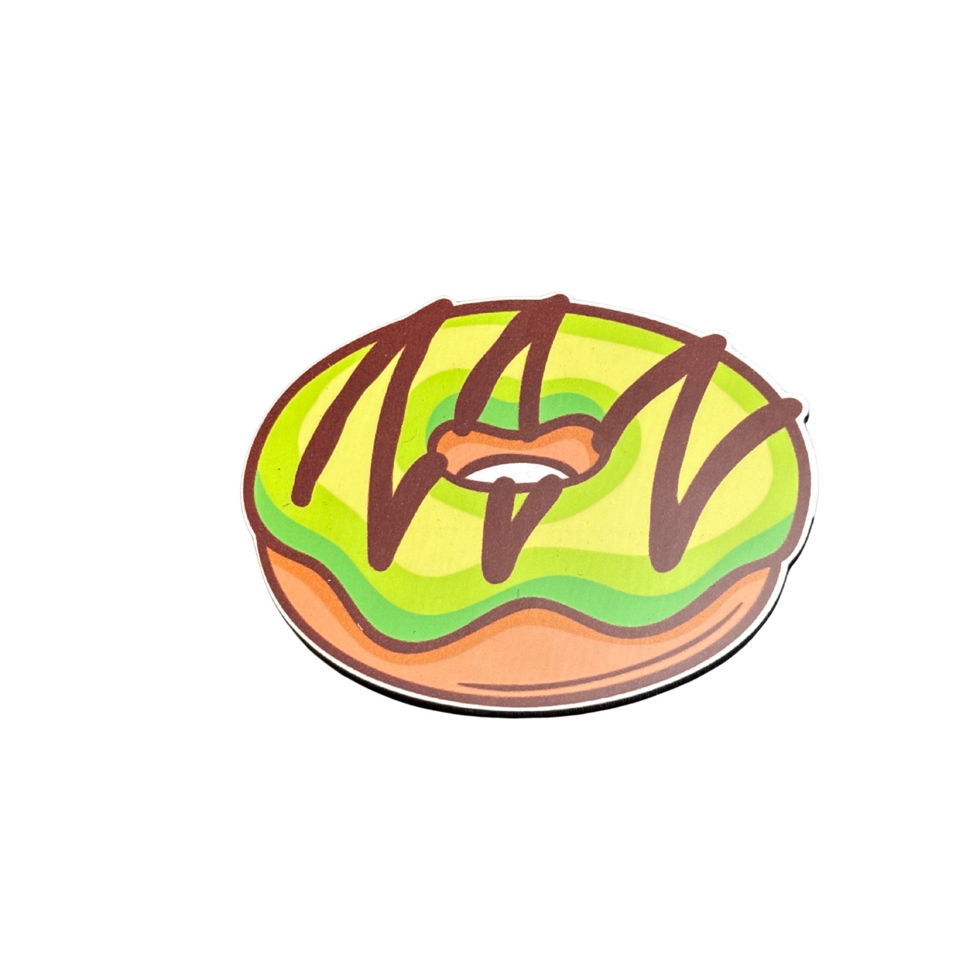 Donut Pista Chocolate fridge magnet by Moodsy