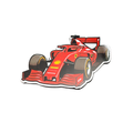 Ferrari F1 Car fridge magnet by Moodsy