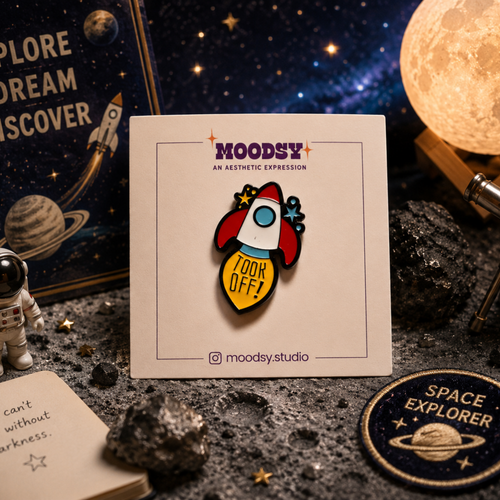 Astro Ride Enamel Pin by Moodsy