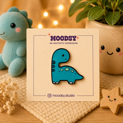 Baby Bronto enamel pin by Moodsy