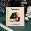 Badminton Player Enamel Pin by Moodsy