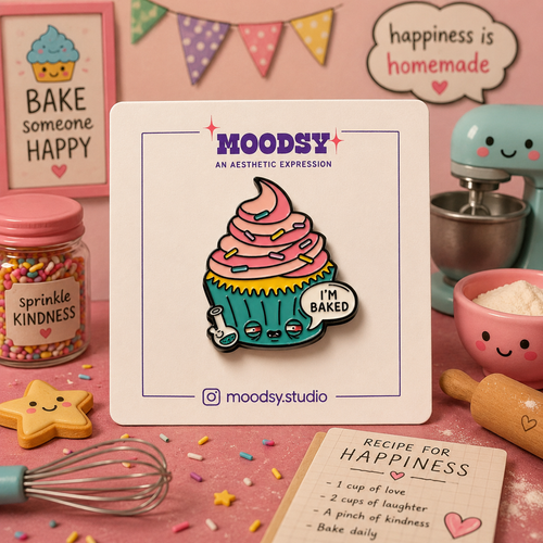 Baked Cupcake Enamel Pin by Moodsy