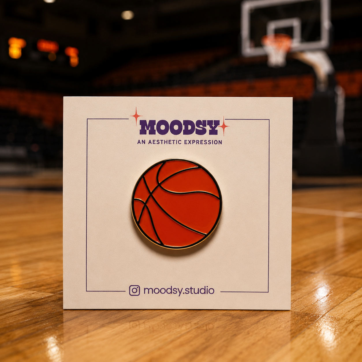 BasketBall Enamel Pin by Moodsy