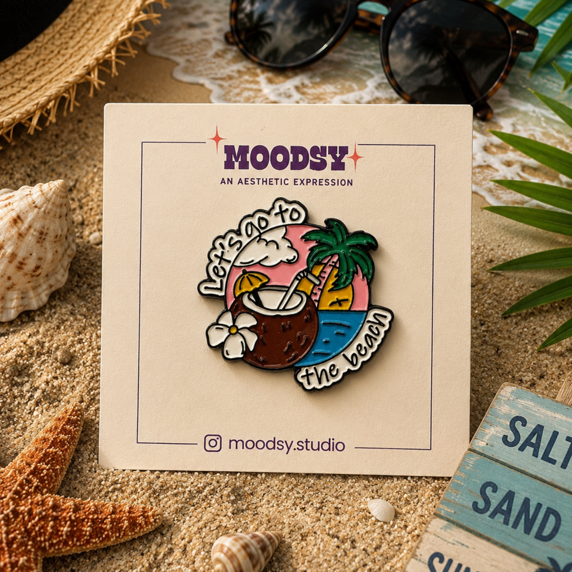 Beach Baby Enamel Pin by Moodsy