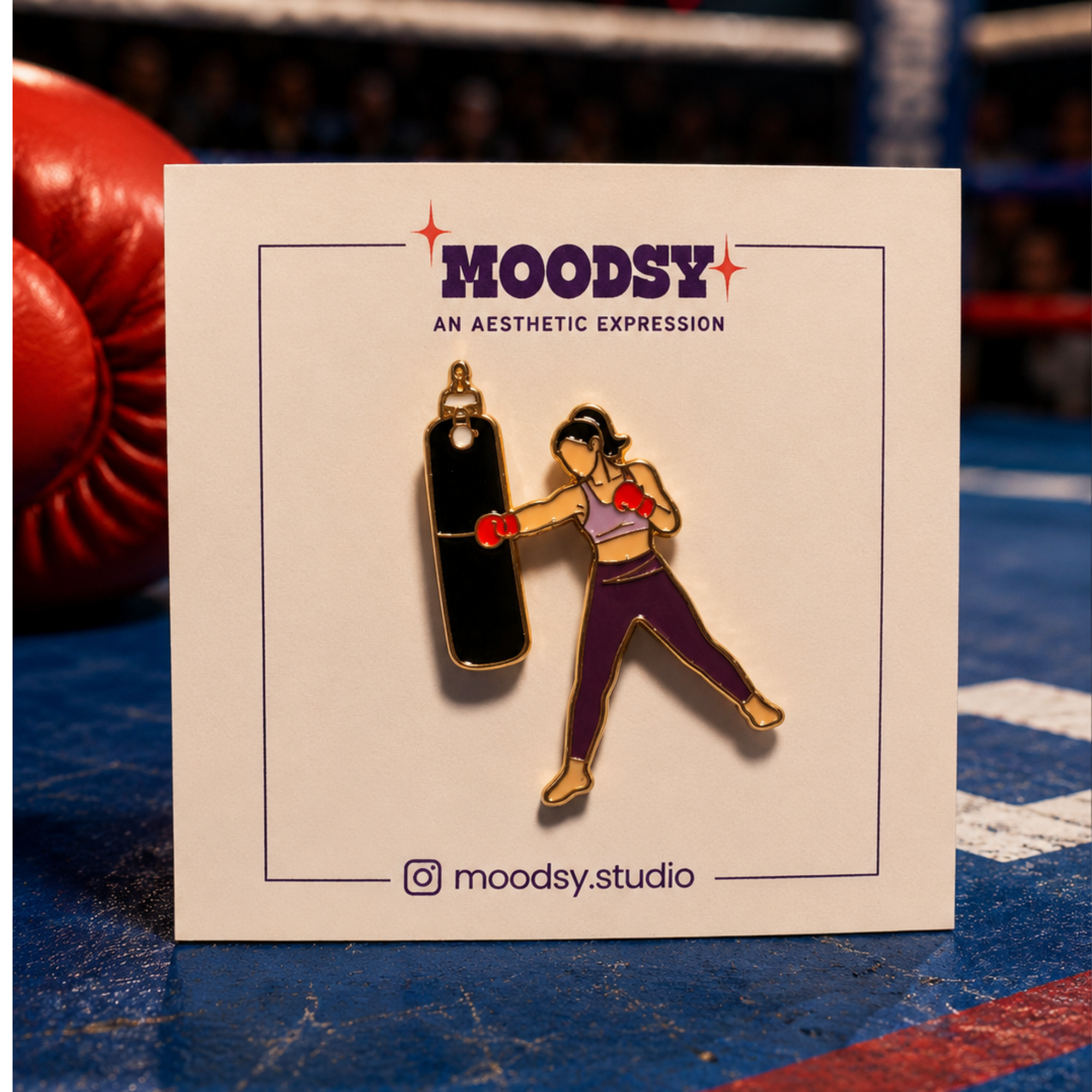 Boxing Enamel Pin by Moodsy
