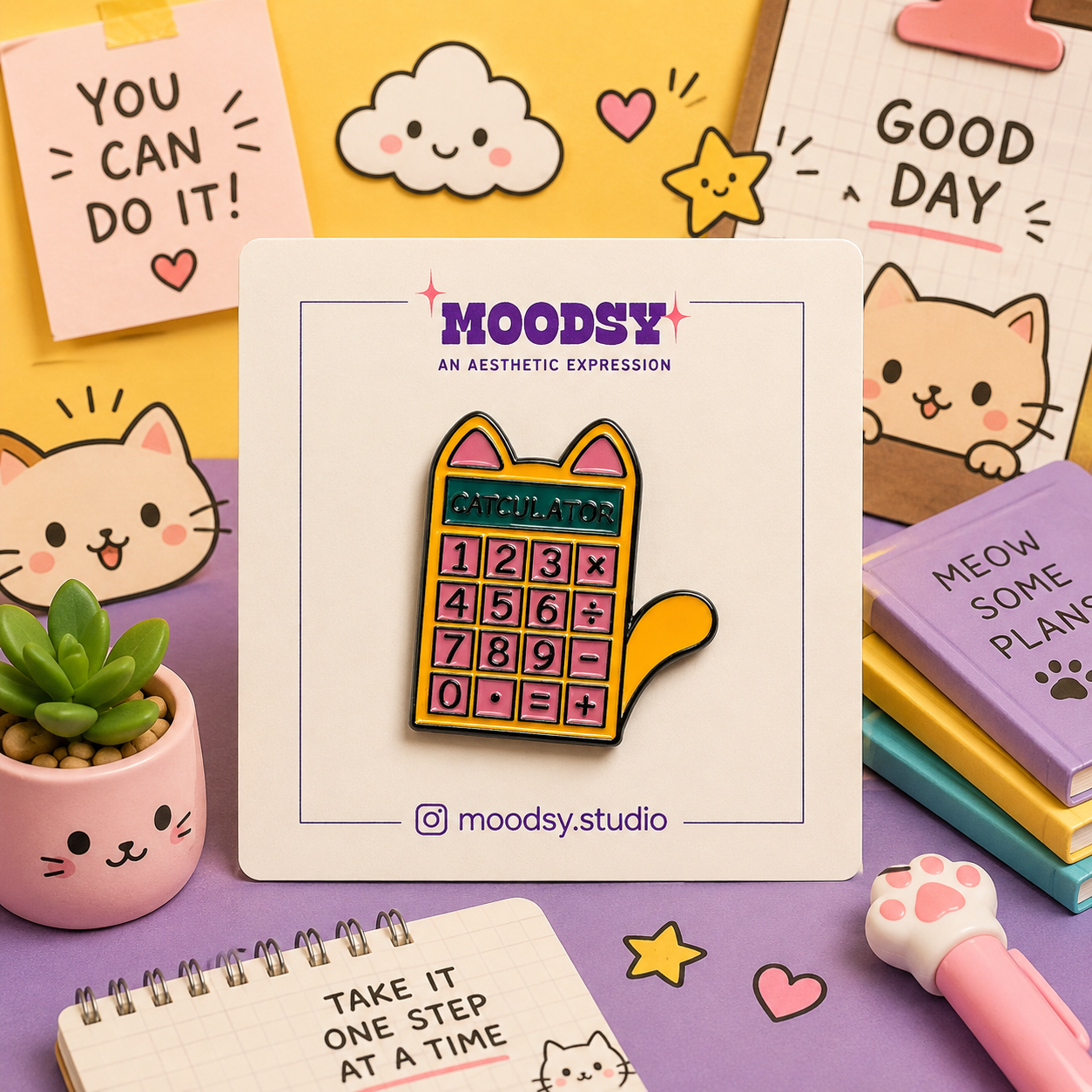 Calculator Enamel Pin by Moodsy
