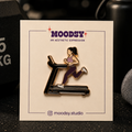 Cardio Runner Enamel Pin by Moodsy
