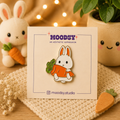 Carrot Bunny enamel pin by Moodsy
