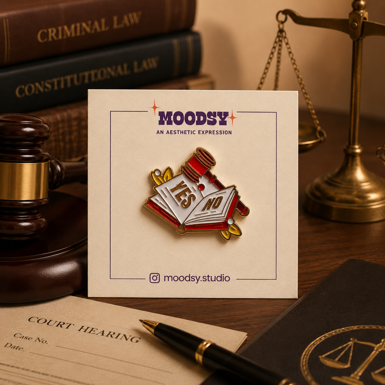 Case_Closed Enamel Pin by Moodsy