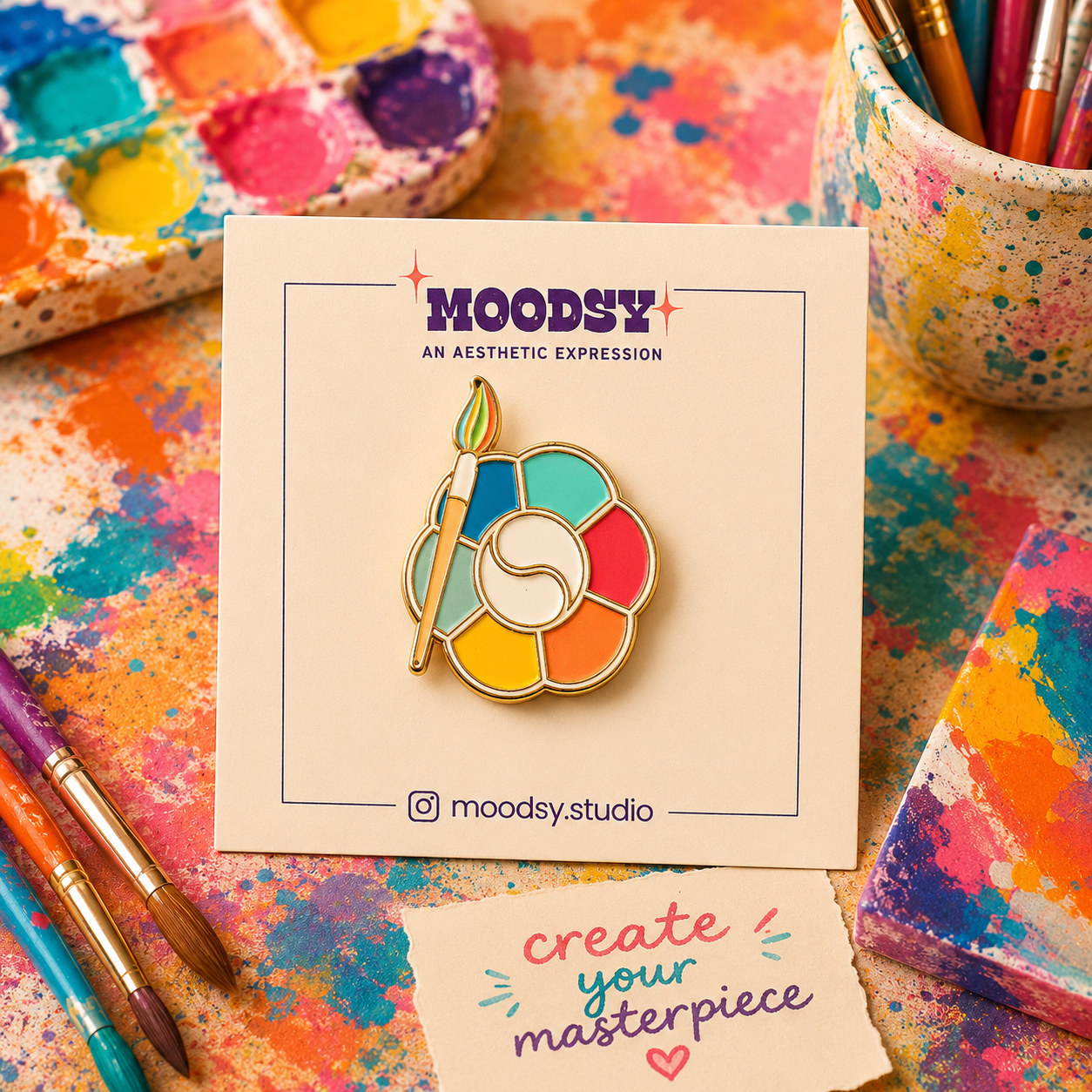 DayDream Palette Enamel Pin by Moodsy