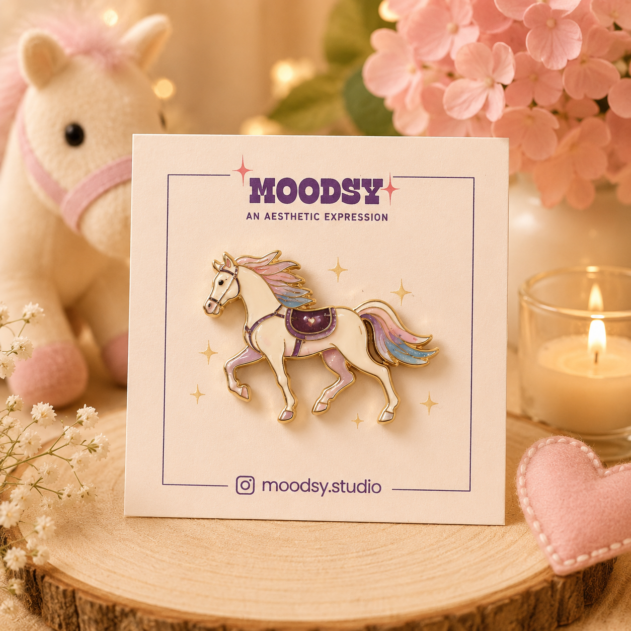 Dreamy Unicorn enamel pin by Moodsy