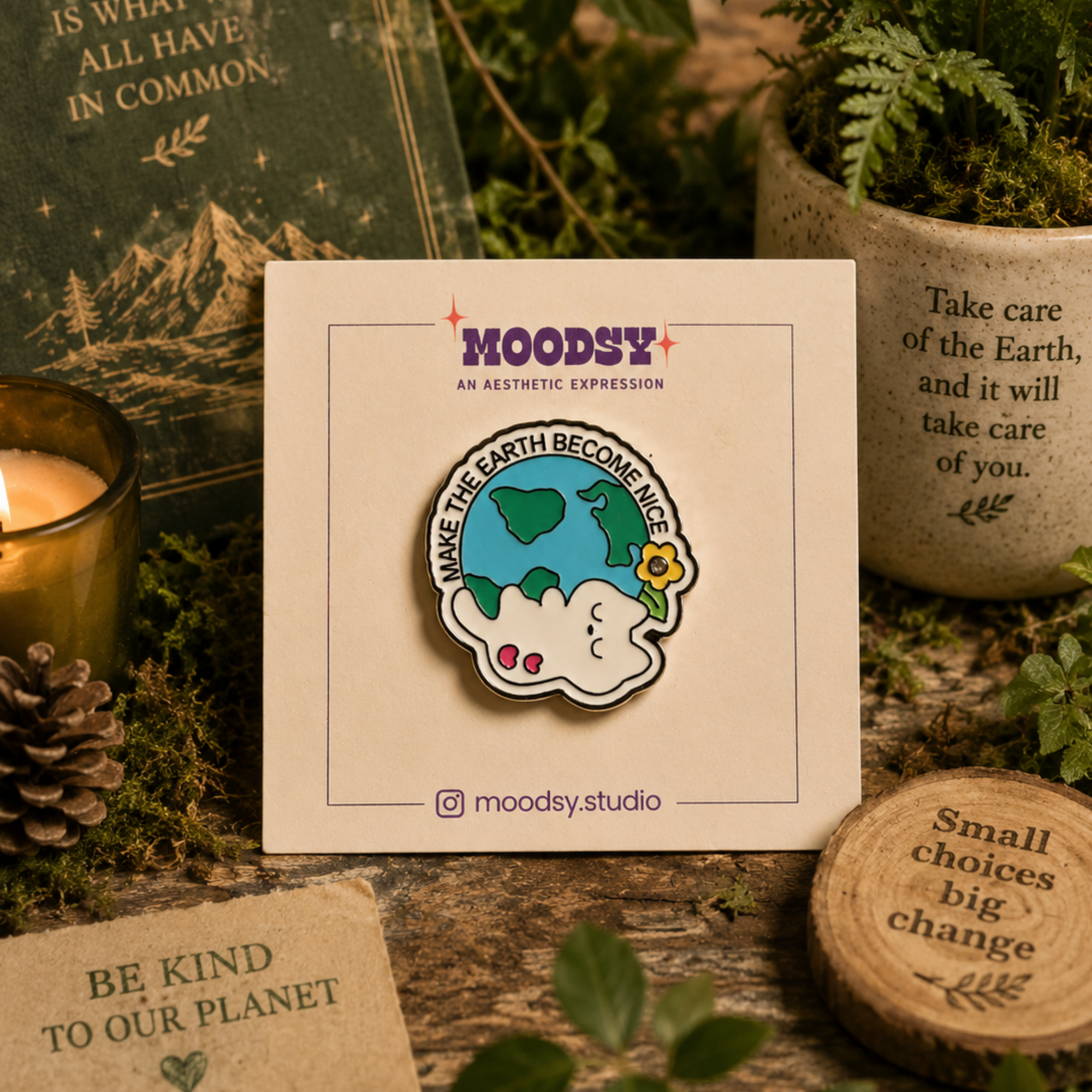 Earth Saver Enamel Pin by Moodsy