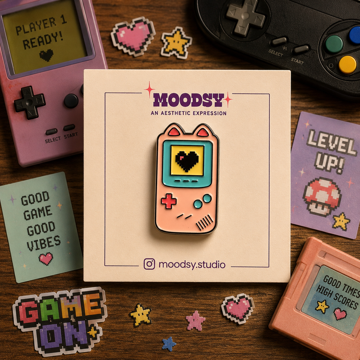 Game Boy Enamel Pin by Moodsy