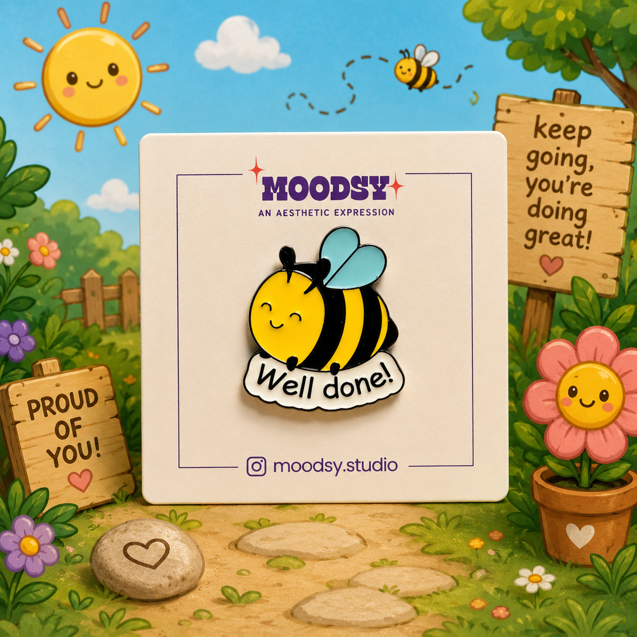 Honey Bee Enamel Pin by Moodsy