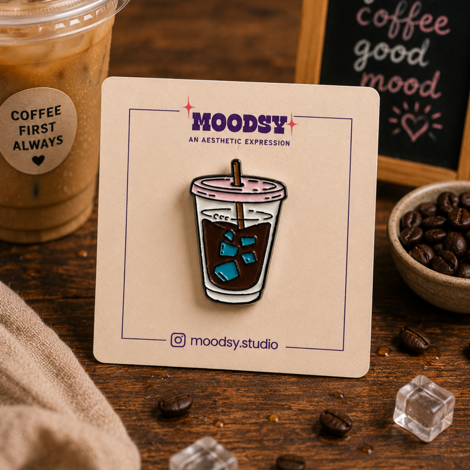 Iced Tea Enamel Pin by Moodsy