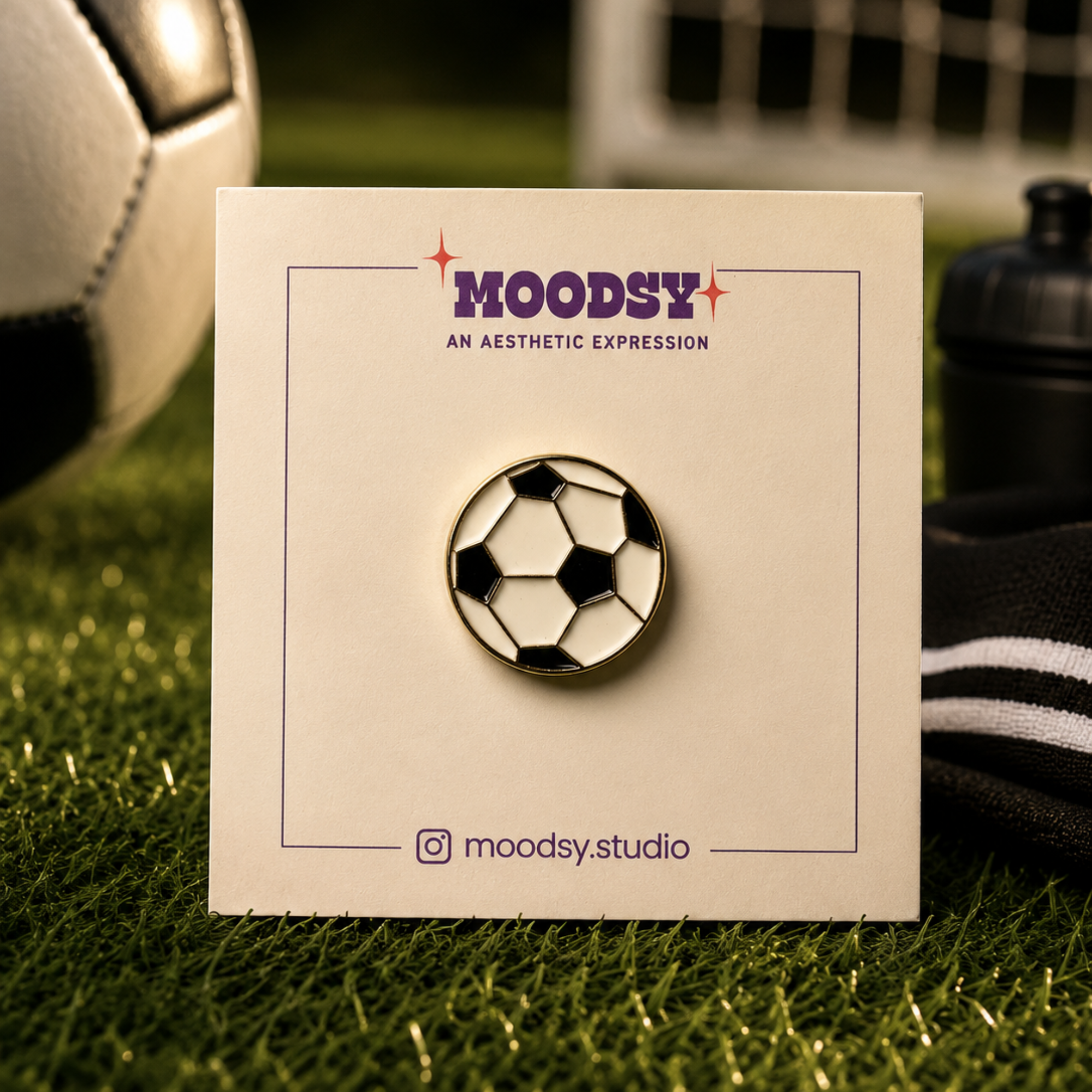 Just Football Enamel Pin by Moodsy