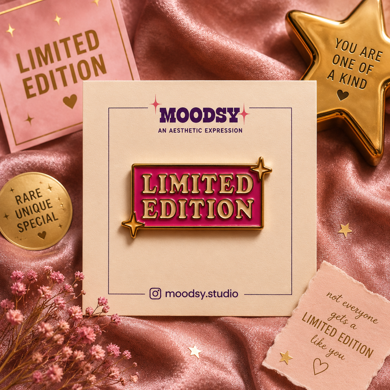 Limited Edition Enamel Pin by Moodsy
