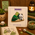 Panda Feasting Enamel Pin by Moodsy