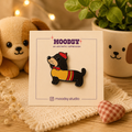 Paris Pup enamel pin by Moodsy