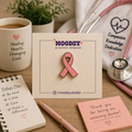 Pink_Strength Enamel Pin by Moodsy