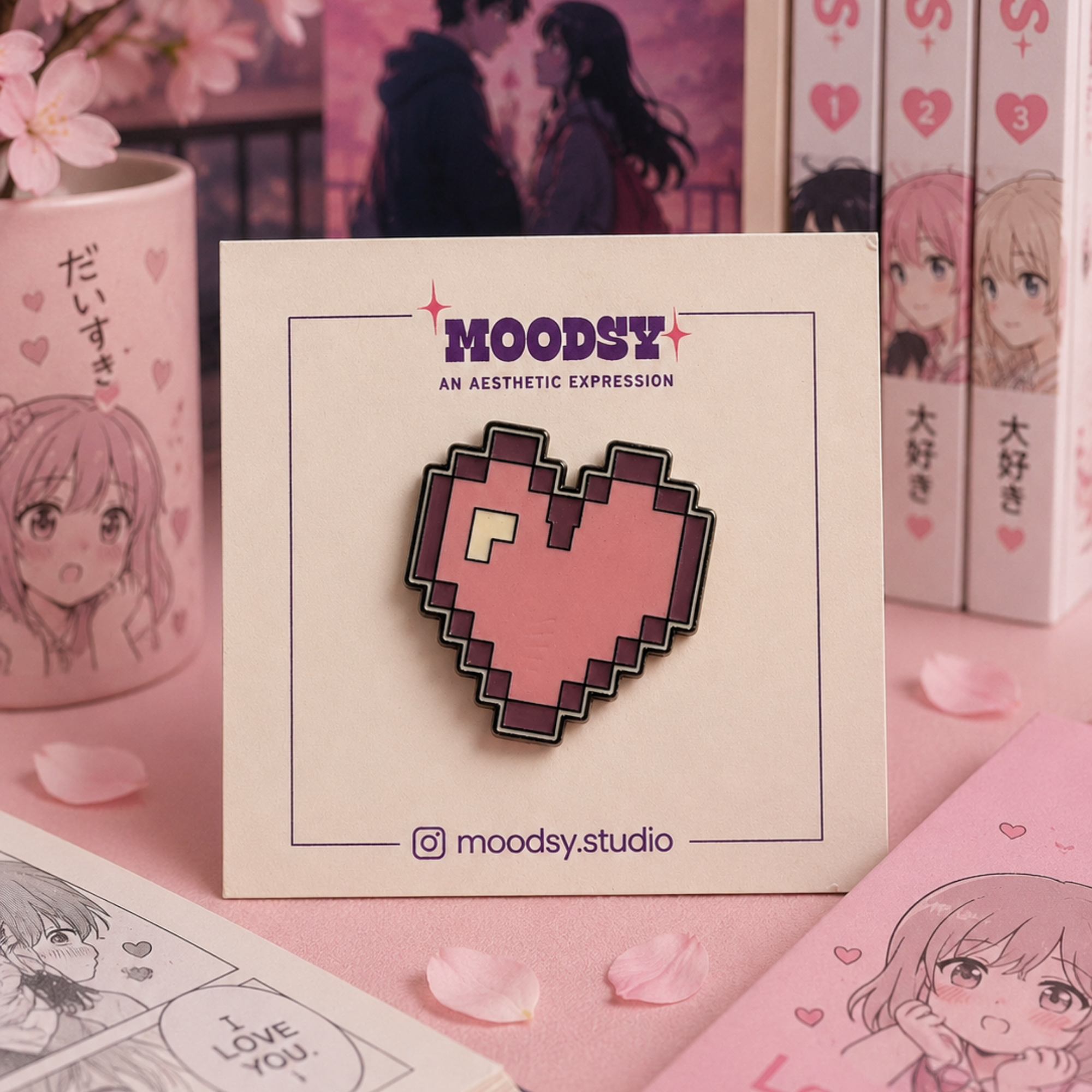 Pixel_Crush Enamel Pin by Moodsy