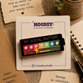 My Social Battery (Black Edition) Enamel Pin by Moodsy