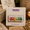 My Social Battery (Classic Edition) Enamel Pin by Moodsy