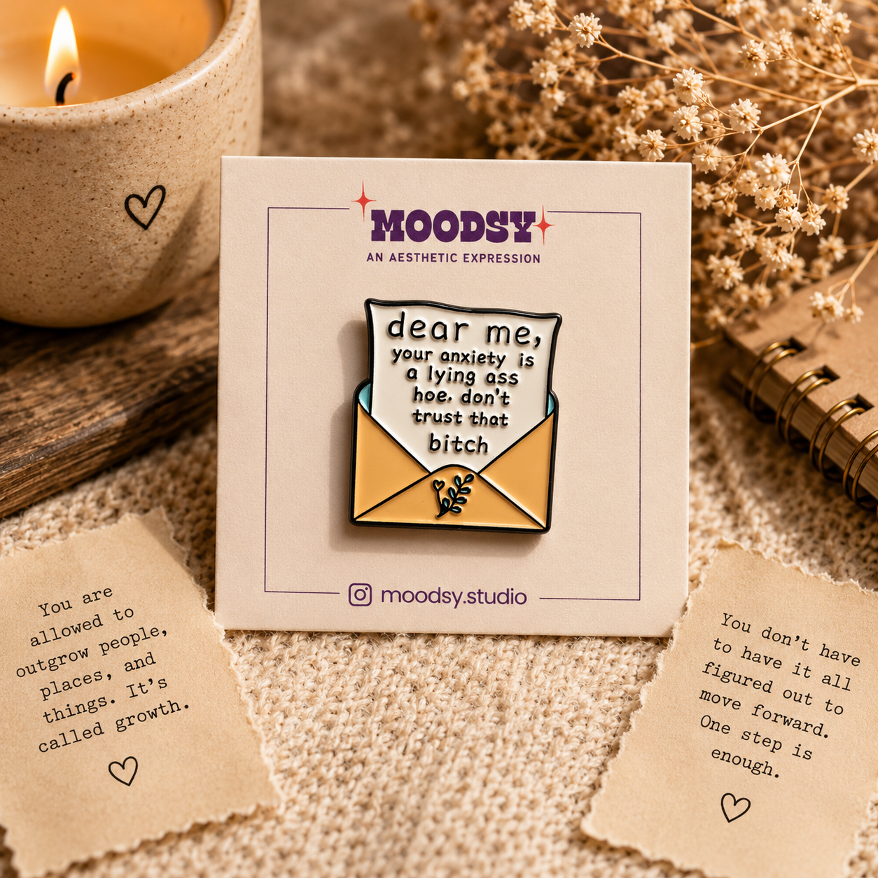 Dear Me Enamel Pin by Moodsy