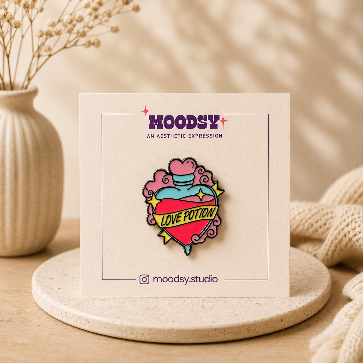 Love Potion Enamel Pin by Moodsy