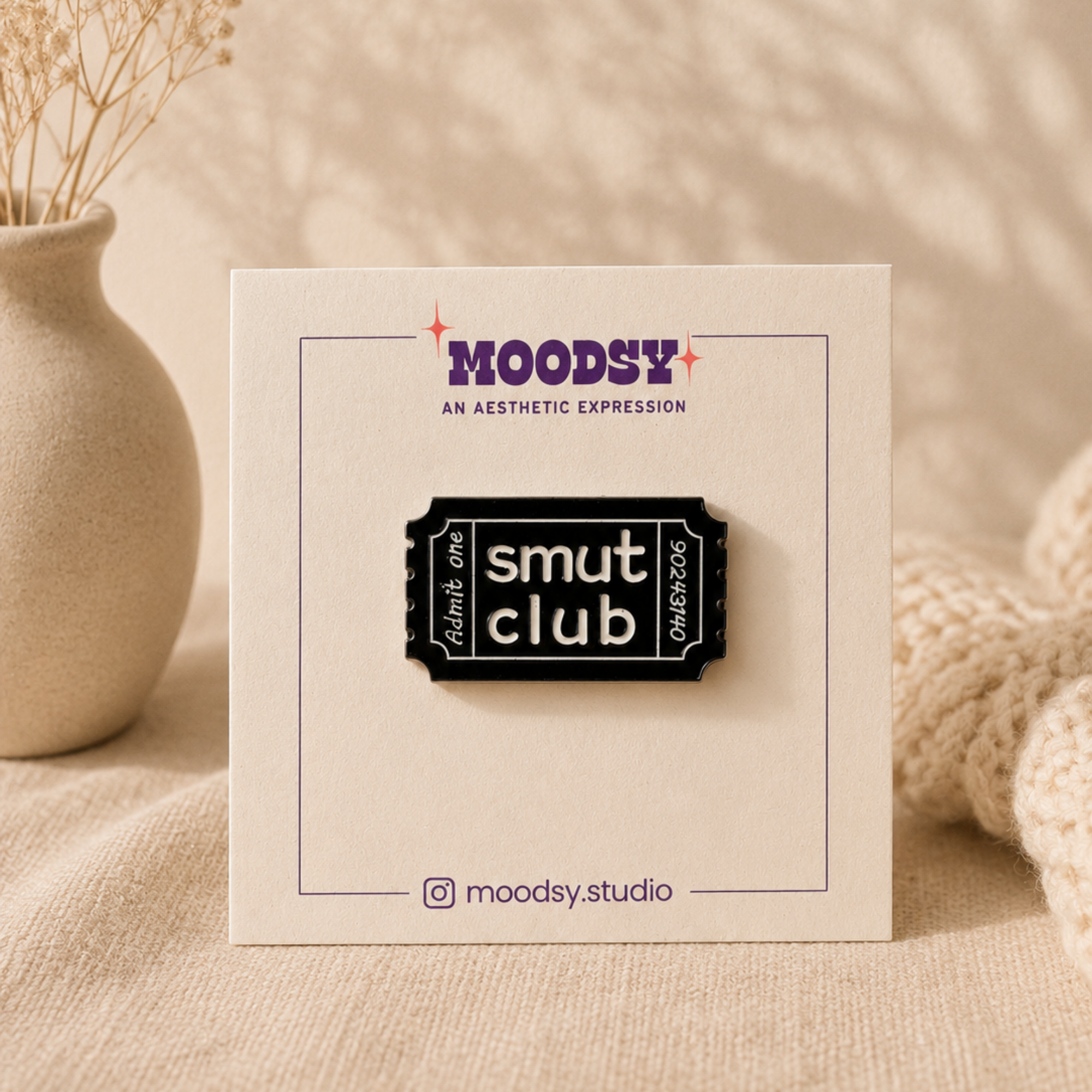 Smut Club Enamel Pin by Moodsy