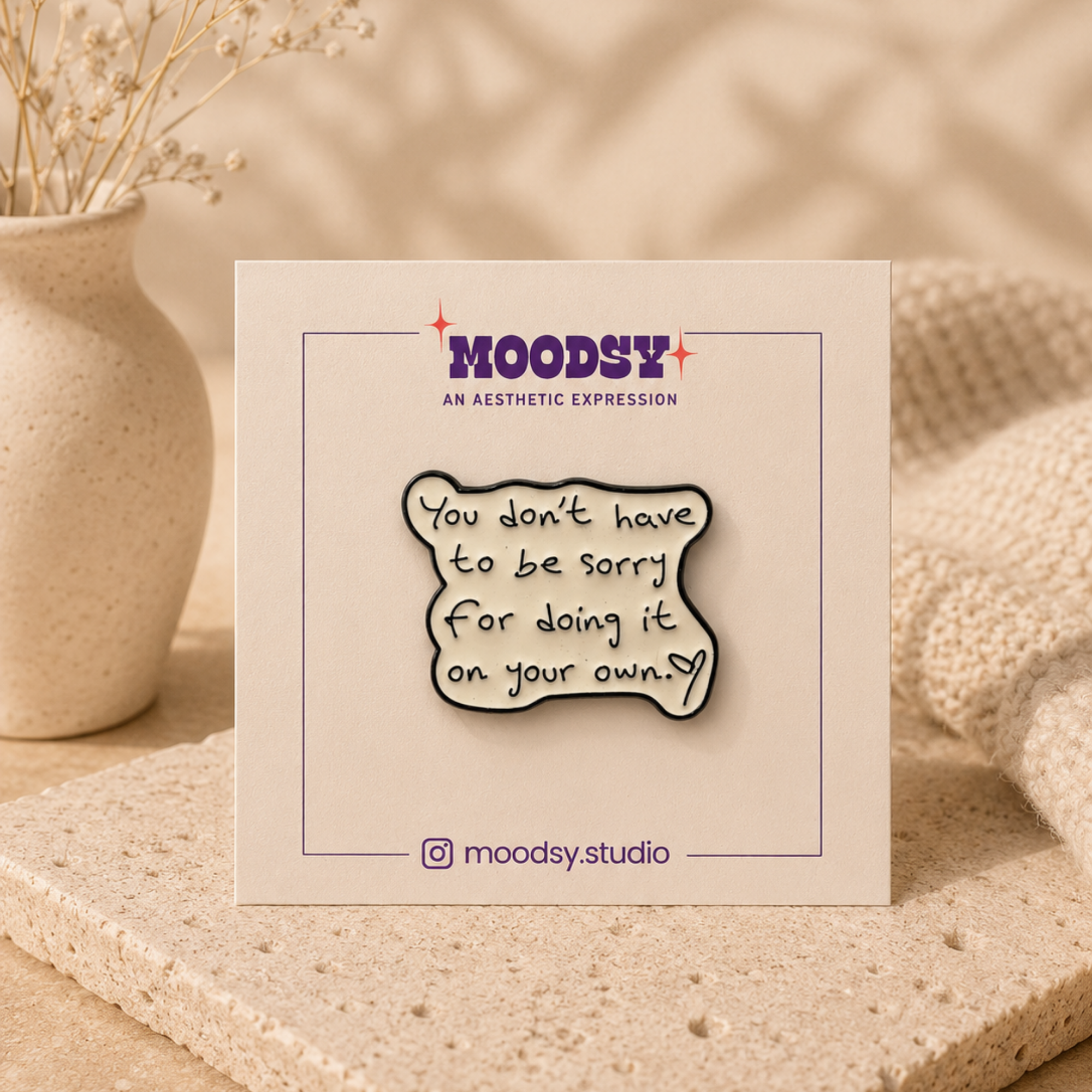 Doing It On Your Own Enamel Pin by Moodsy