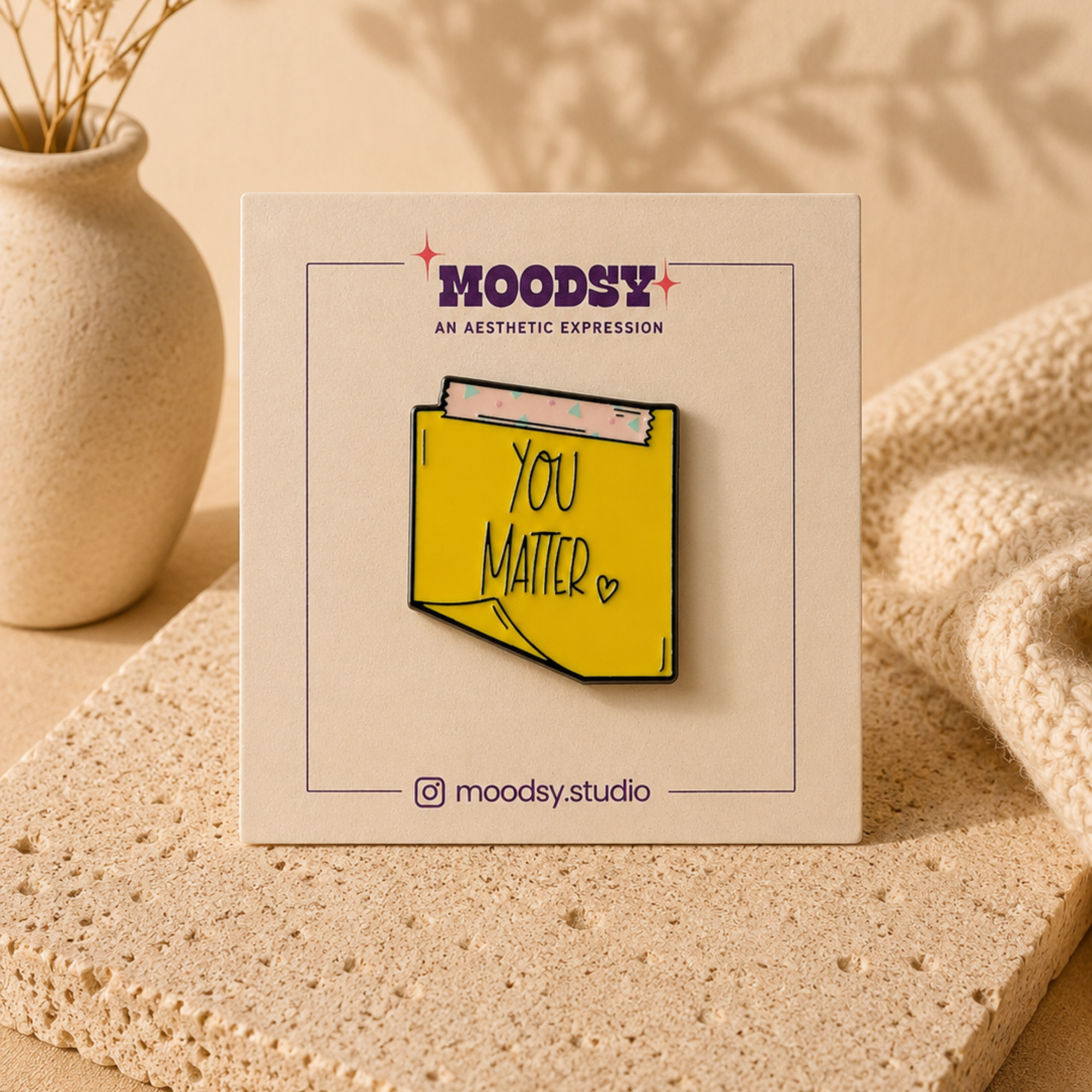 You Matter Note Enamel Pin by Moodsy