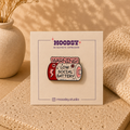 Low Social Battery Enamel Pin by Moodsy