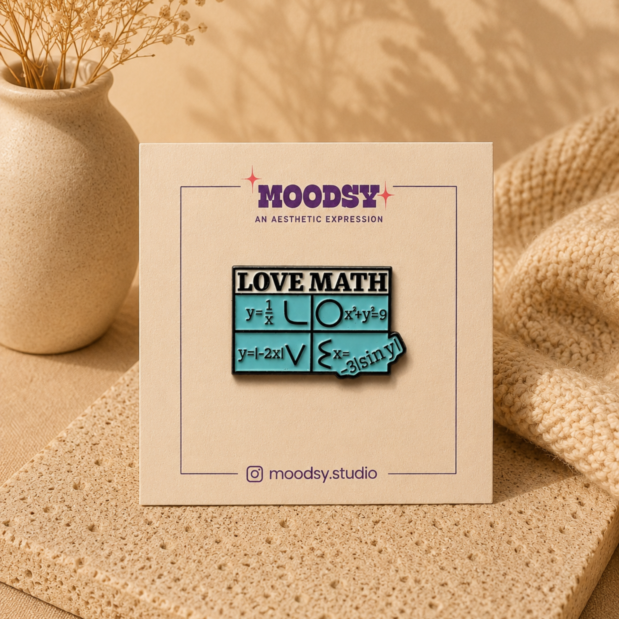 Love Math Enamel Pin by Moodsy