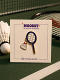 Racket & Shuttle Enamel Pin by Moodsy