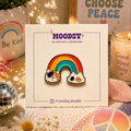 Rainbow_Whiskers Enamel Pin by Moodsy