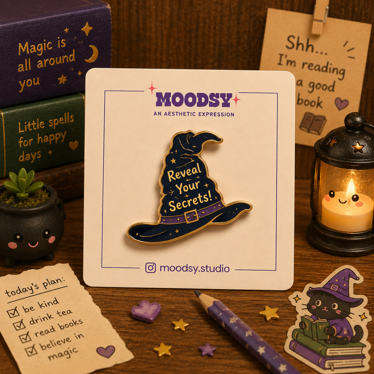 Secret Sorting Hat Enamel Pin by Moodsy