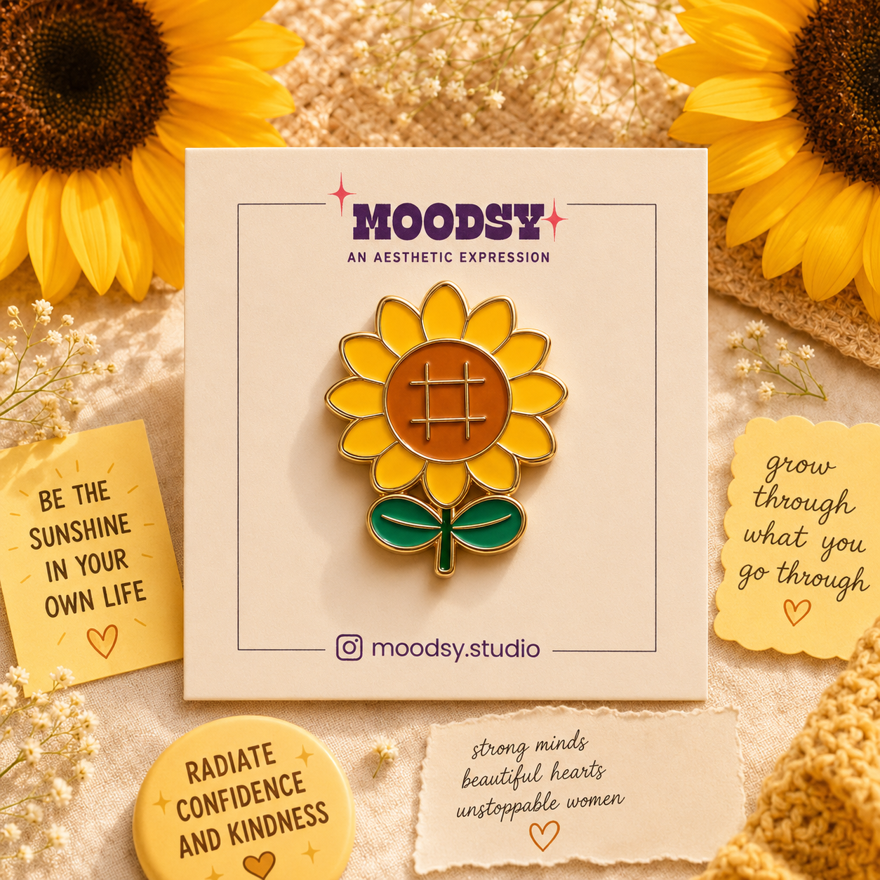 SunFlower Enamel Pin by Moodsy