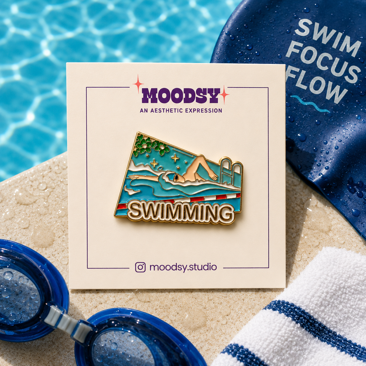 Swift Swimmer Enamel Pin by Moodsy