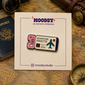 Travel Ticket 2 Enamel Pin by Moodsy