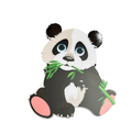 Panda_3 fridge magnet by Moodsy